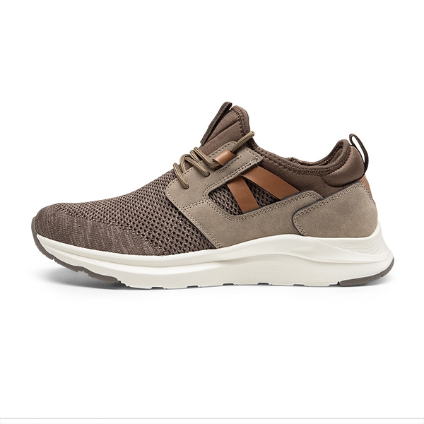 Men's Cushioned Lightweight Mesh Sneakers - DARK BROWN - 4